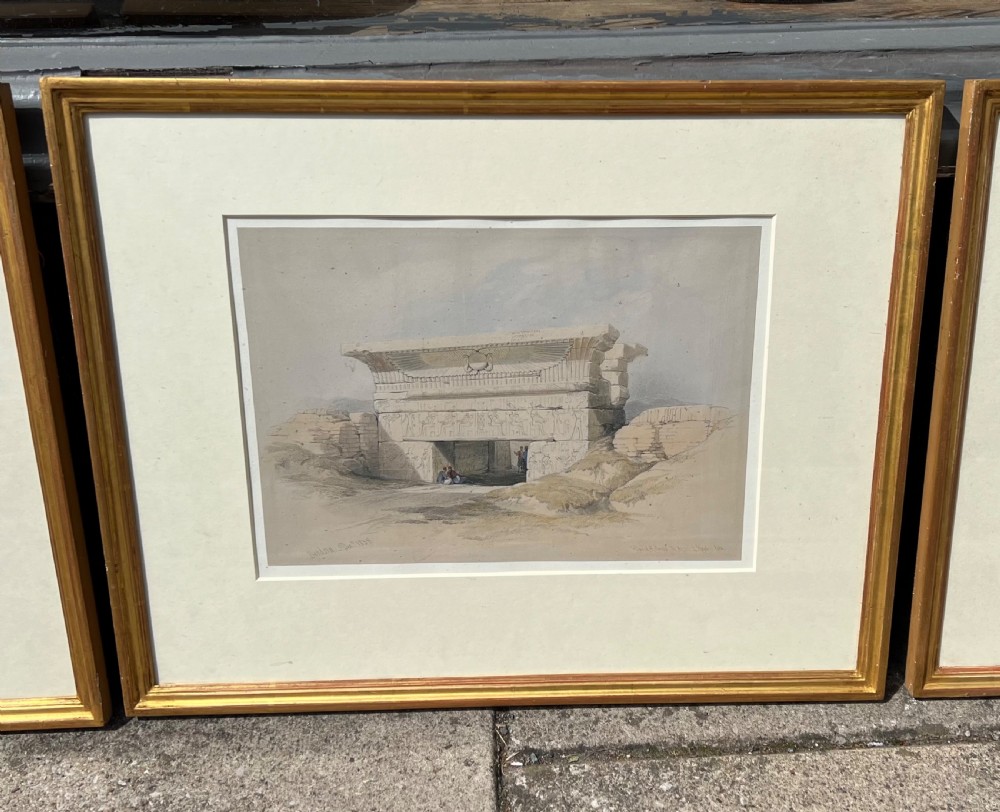 Set of three lithographs by David Roberts RA ( 1796-1864 ) View V