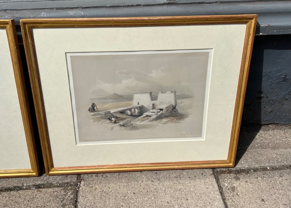 Set of three lithographs by David Roberts RA ( 1796-1864 ) View VI