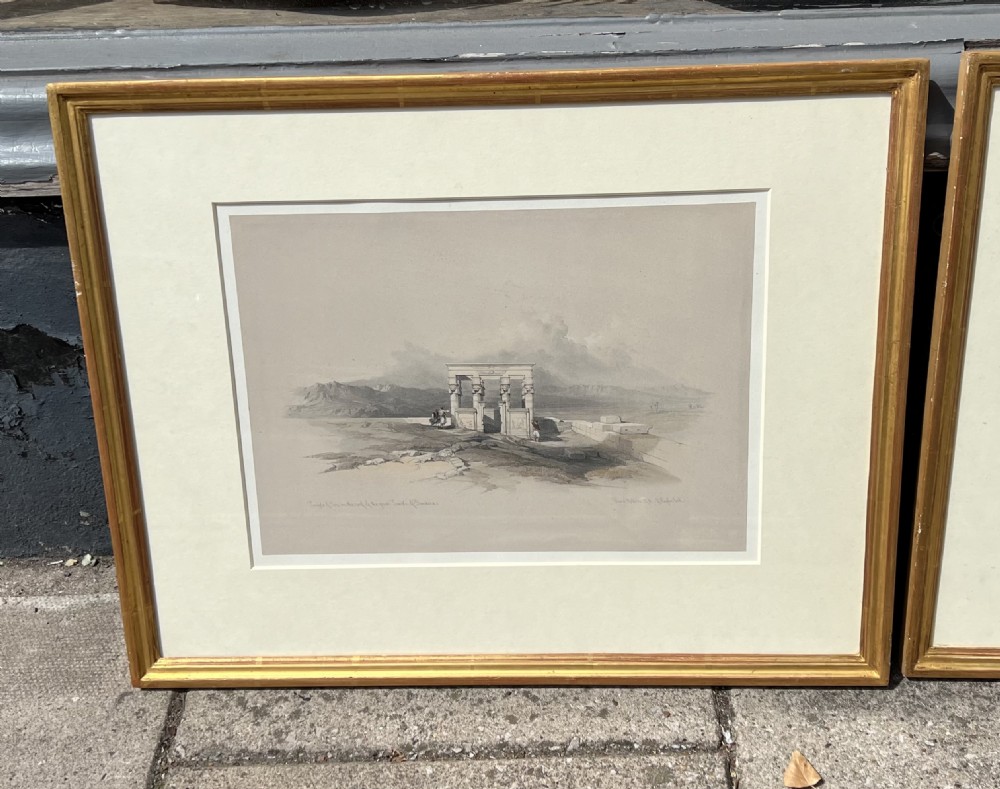 Set of three lithographs by David Roberts RA ( 1796-1864 ) View VII