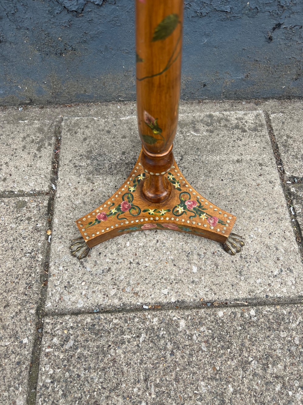 Small satinwood painted wine table  View III