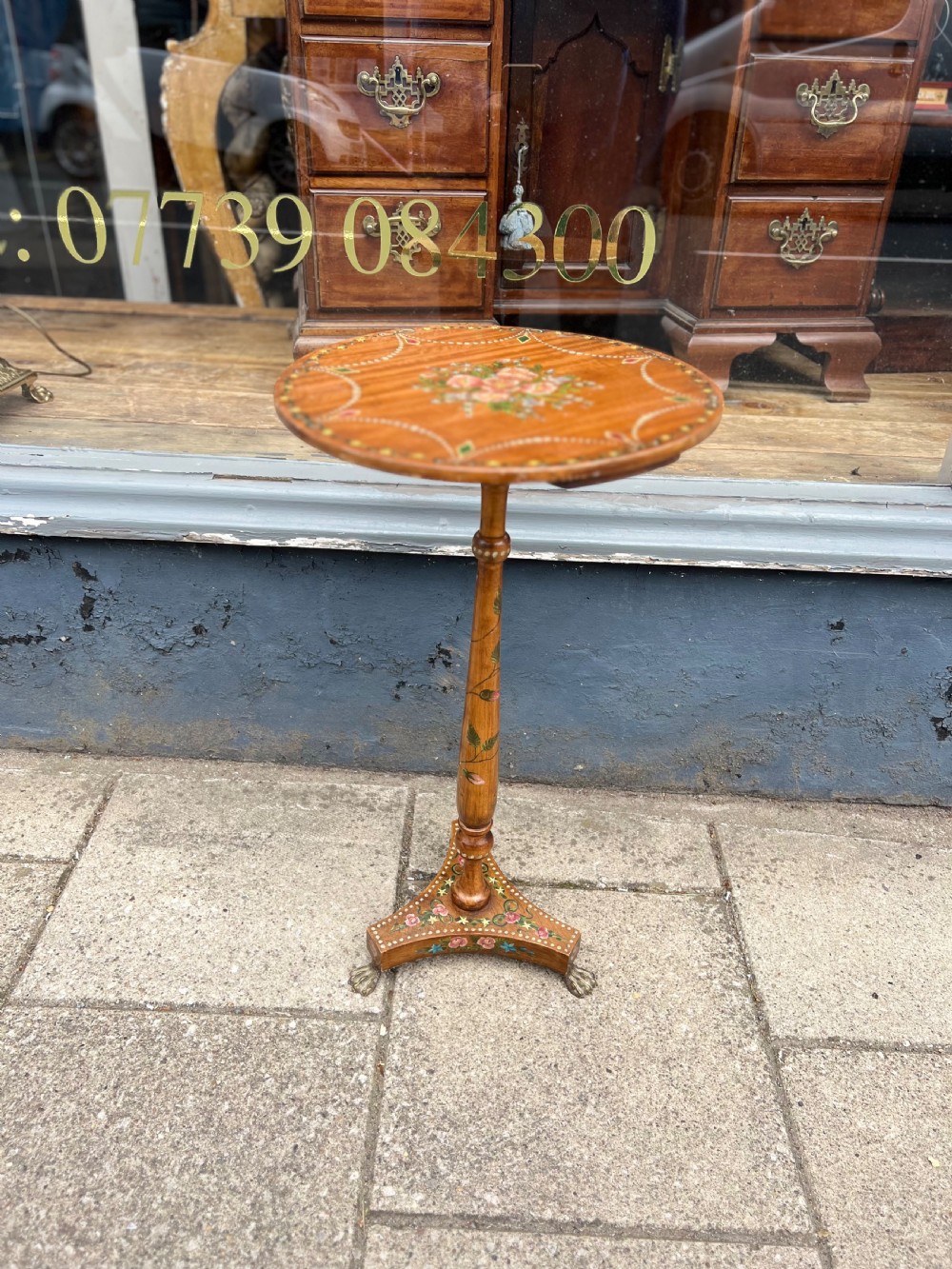 Small satinwood painted wine table  View IX