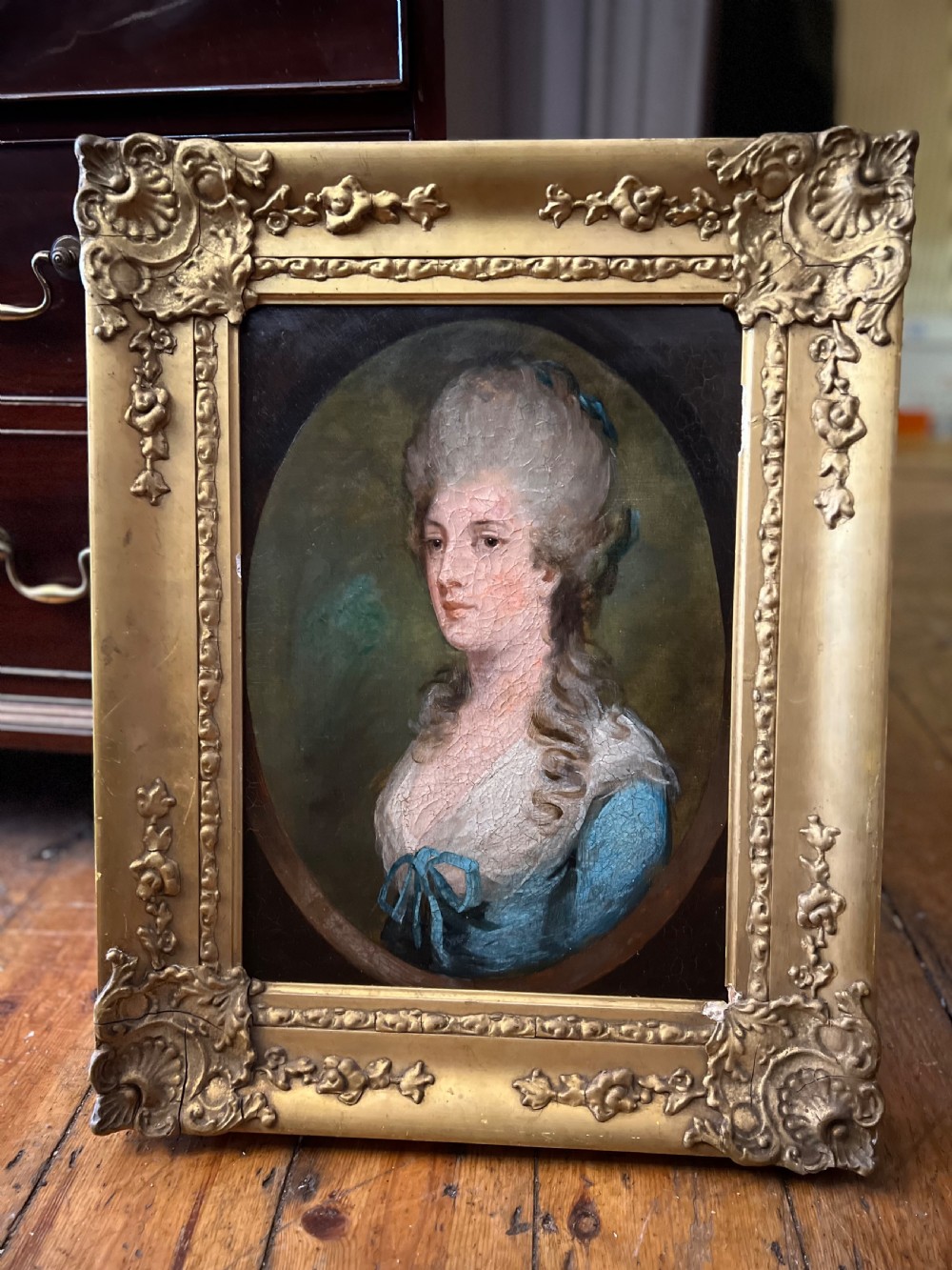 C18th oil on canvas 