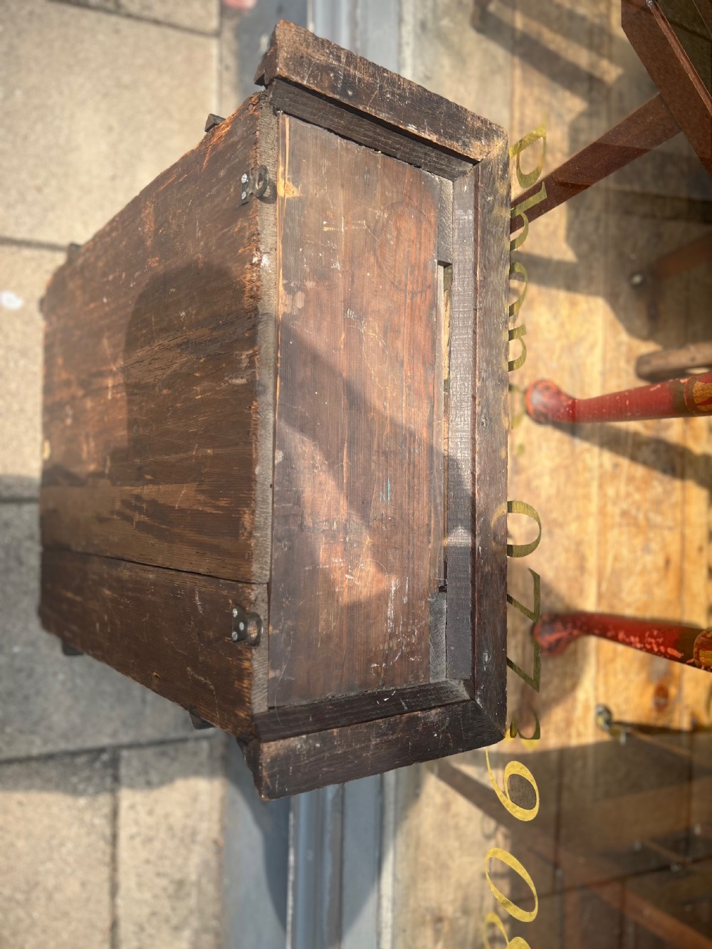 An C18th German marquetry wall cupboard in walnut walnut  View IX
