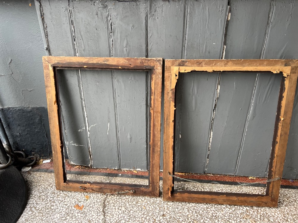 Pair of carved giltwood portrait frames  View II