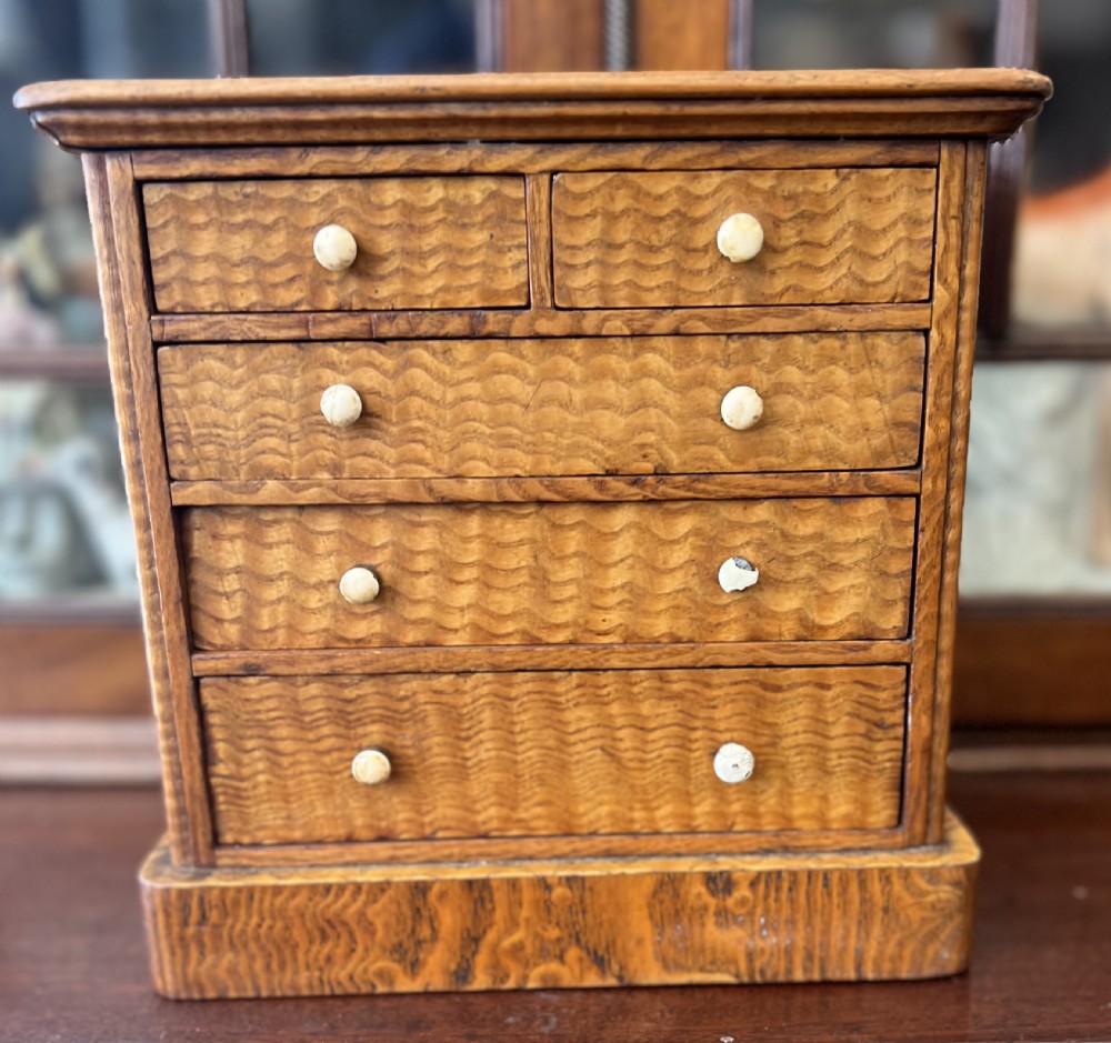 C19th apprentice piece chest of drawers in ash 