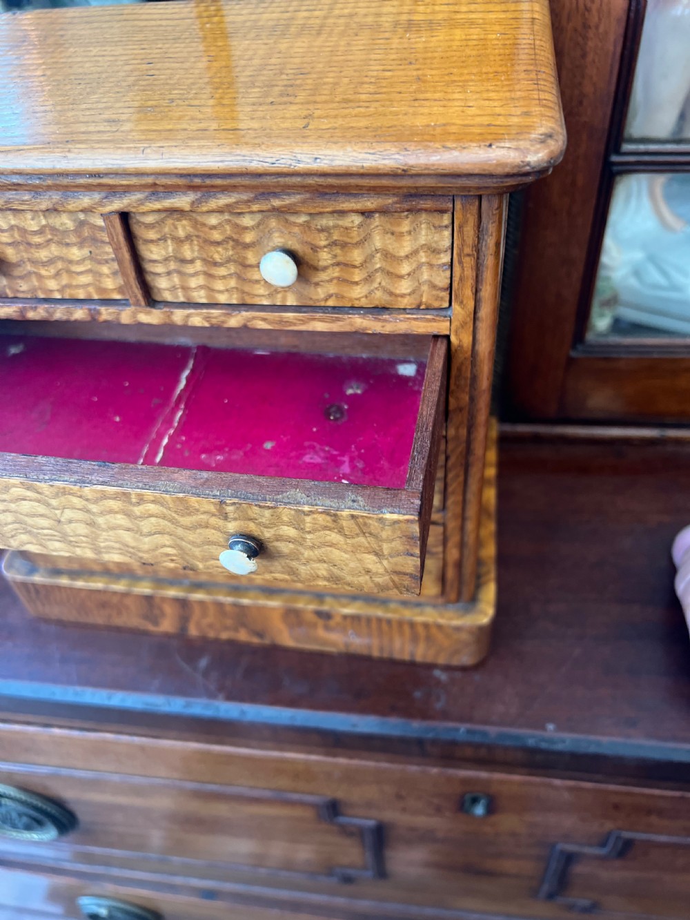 C19th apprentice piece chest of drawers in ash  View VII