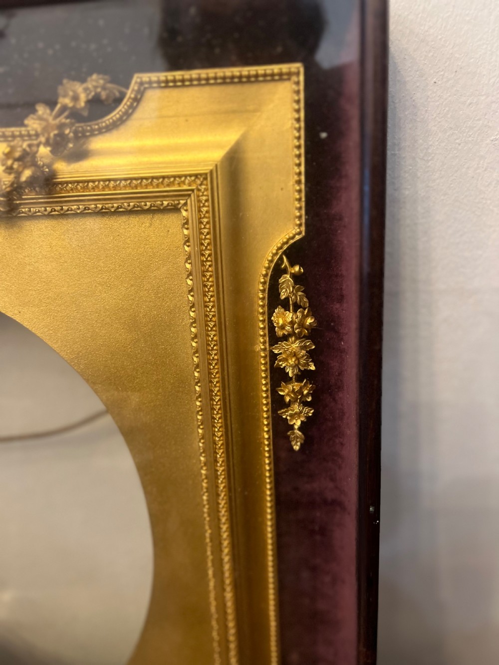 C19th gilt frame in glass case  View III