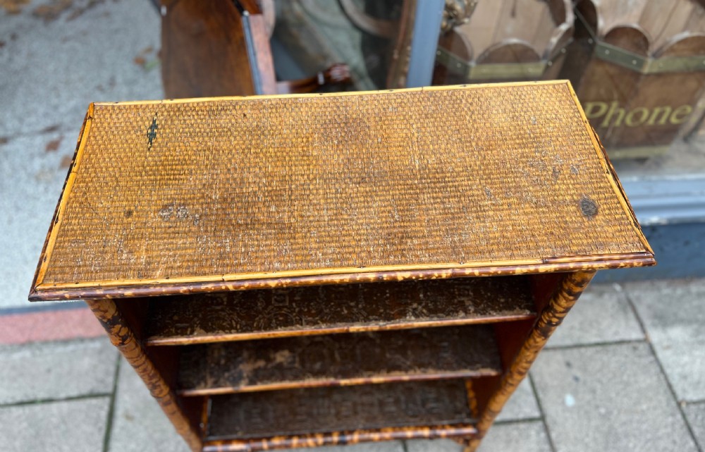 C19th bamboo bookcase  View II