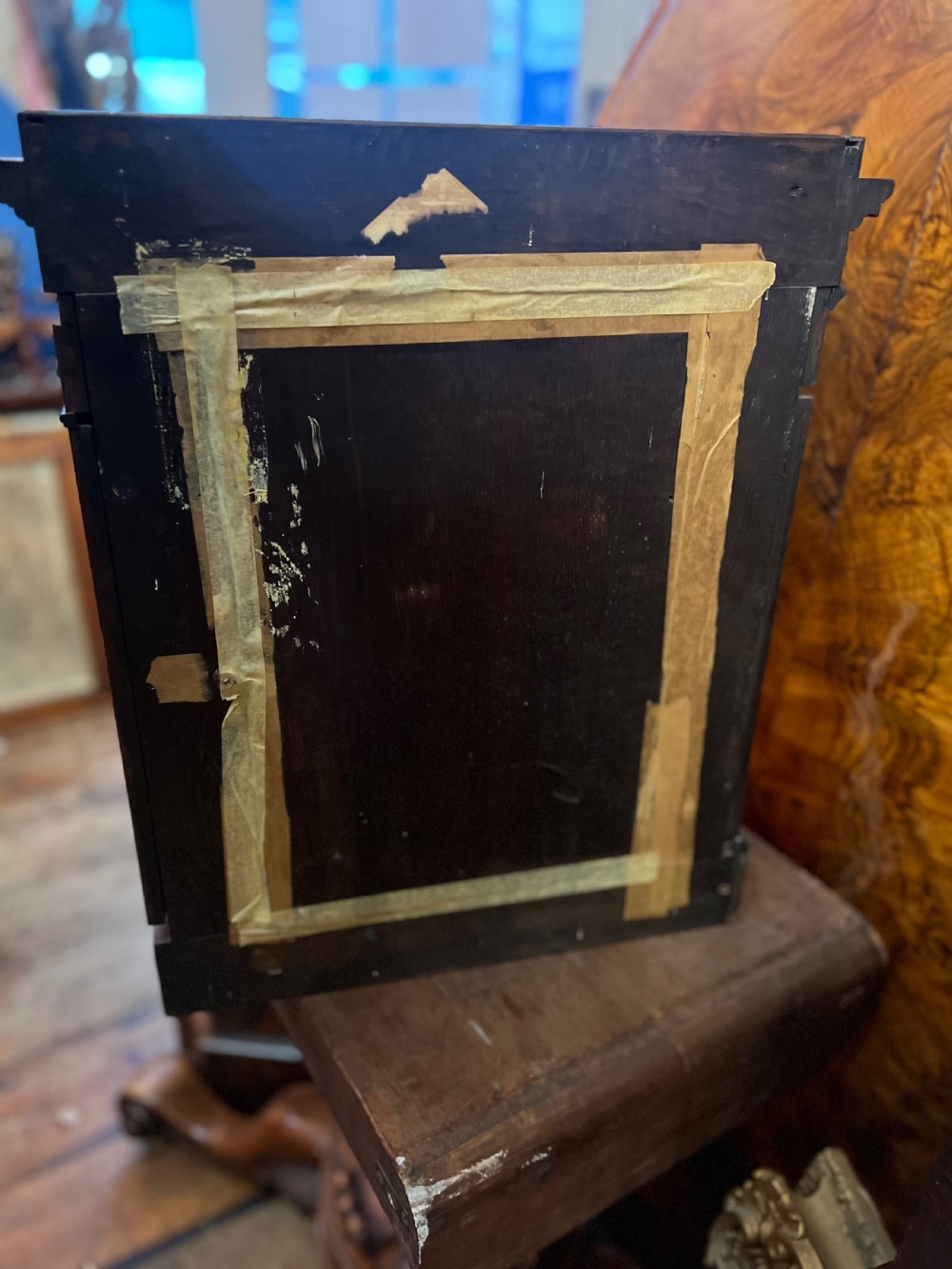 Early C19th Cased wax figure of Madonna and child  View VI