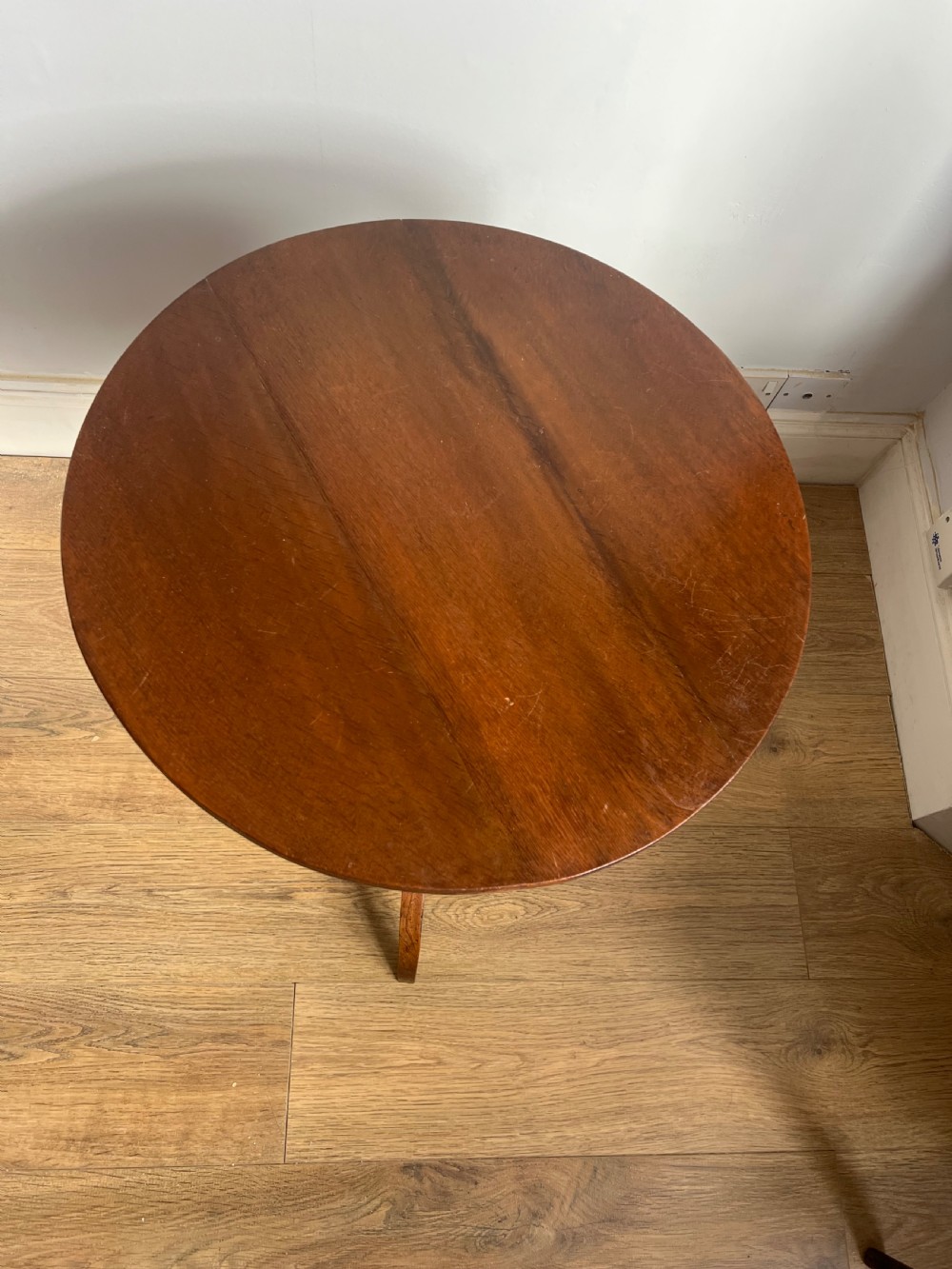 C19th oak tripod table  View II