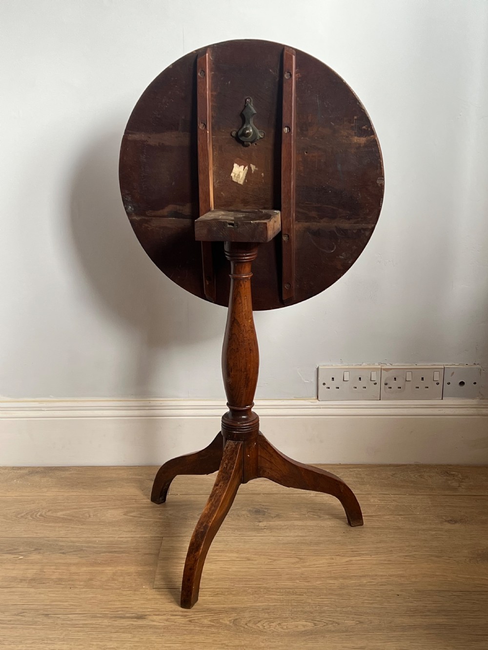 C19th oak tripod table  View IV