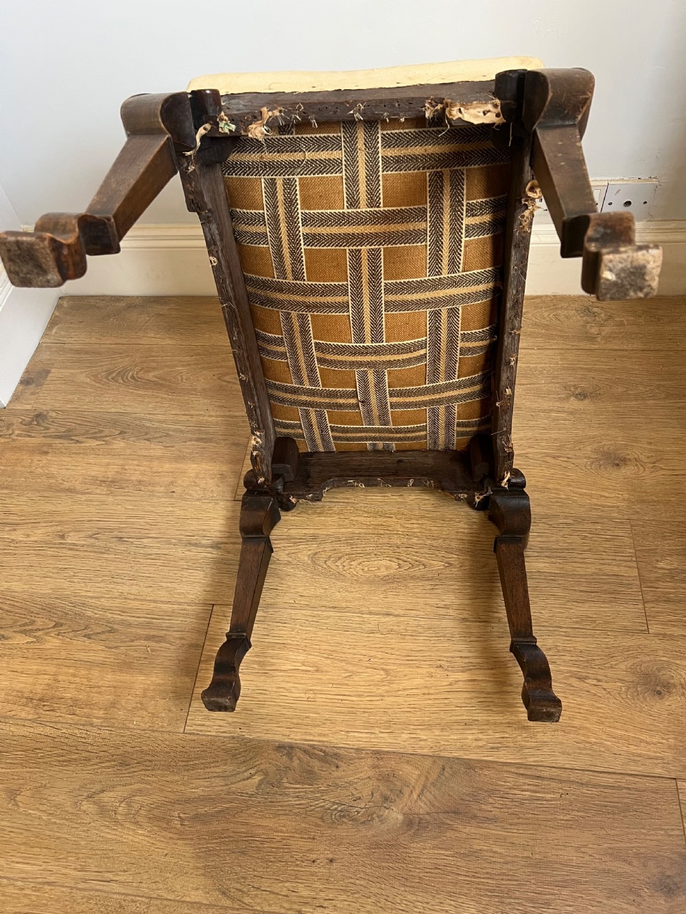 C 18th walnut legged stool  View II