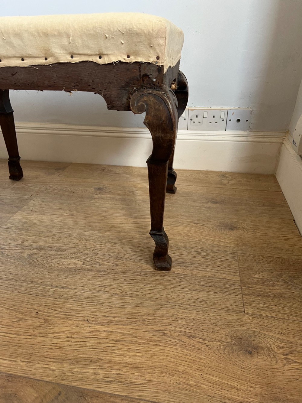 C 18th walnut legged stool  View IV