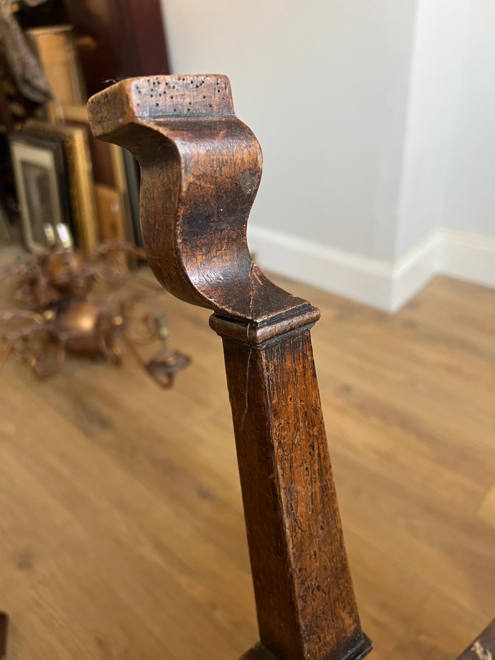 C 18th walnut legged stool  View VII
