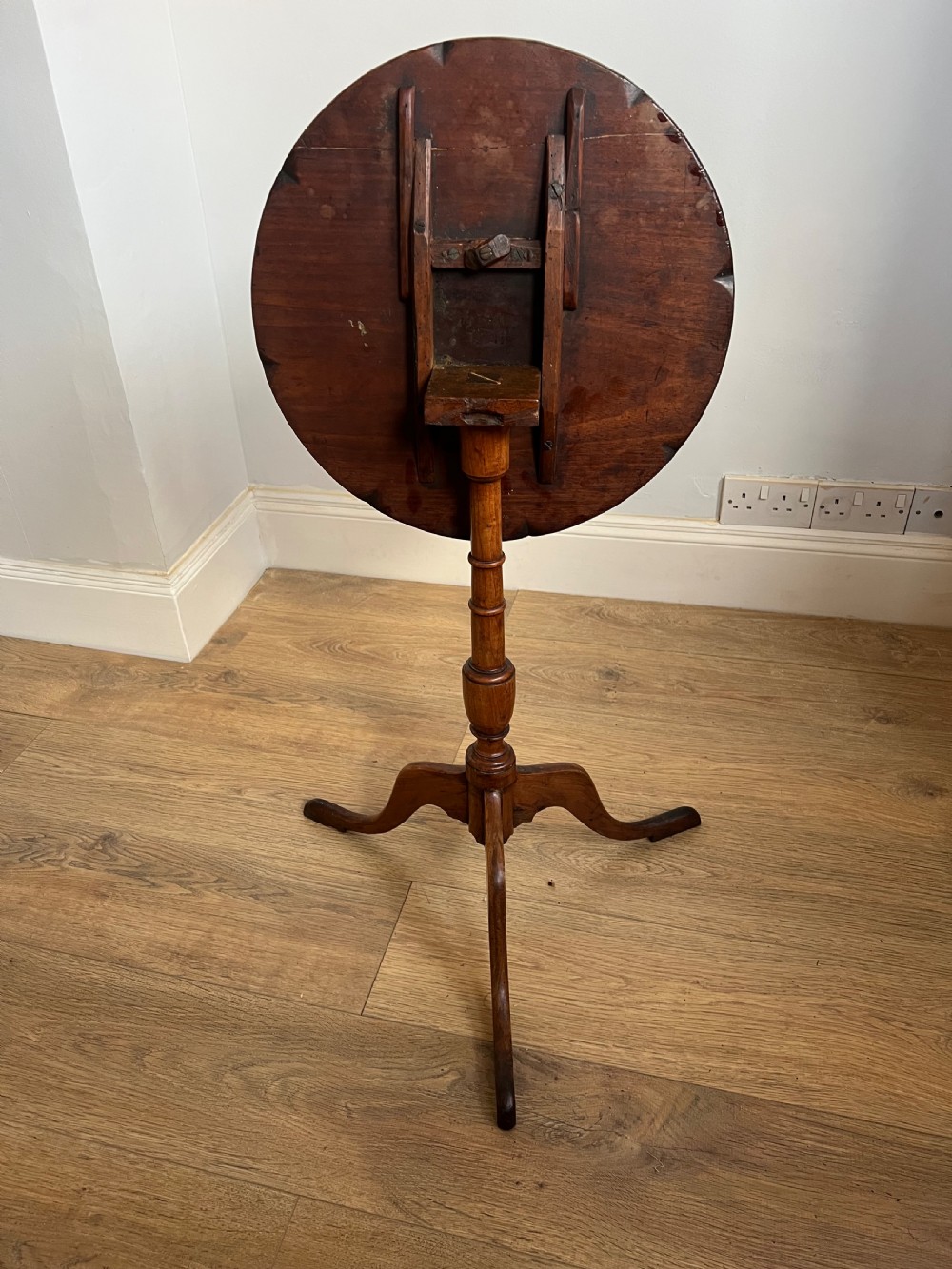 Regency tripod table elm and mahogany  View VI