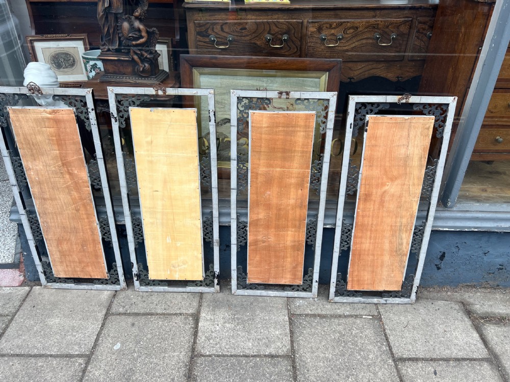 Set of four Chinese blue and white plaques in frames  View VIII