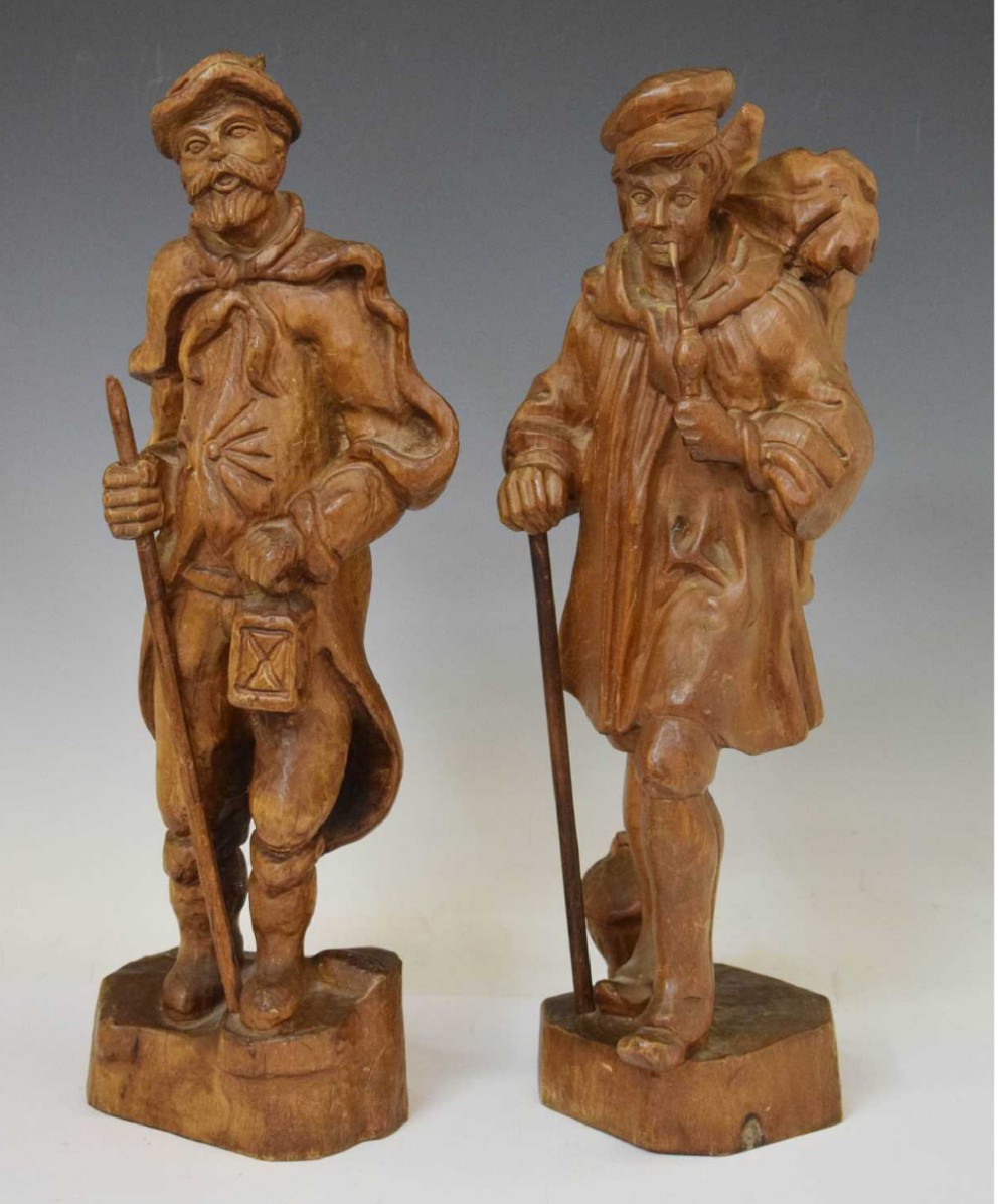 Pair of Black Forest figures 