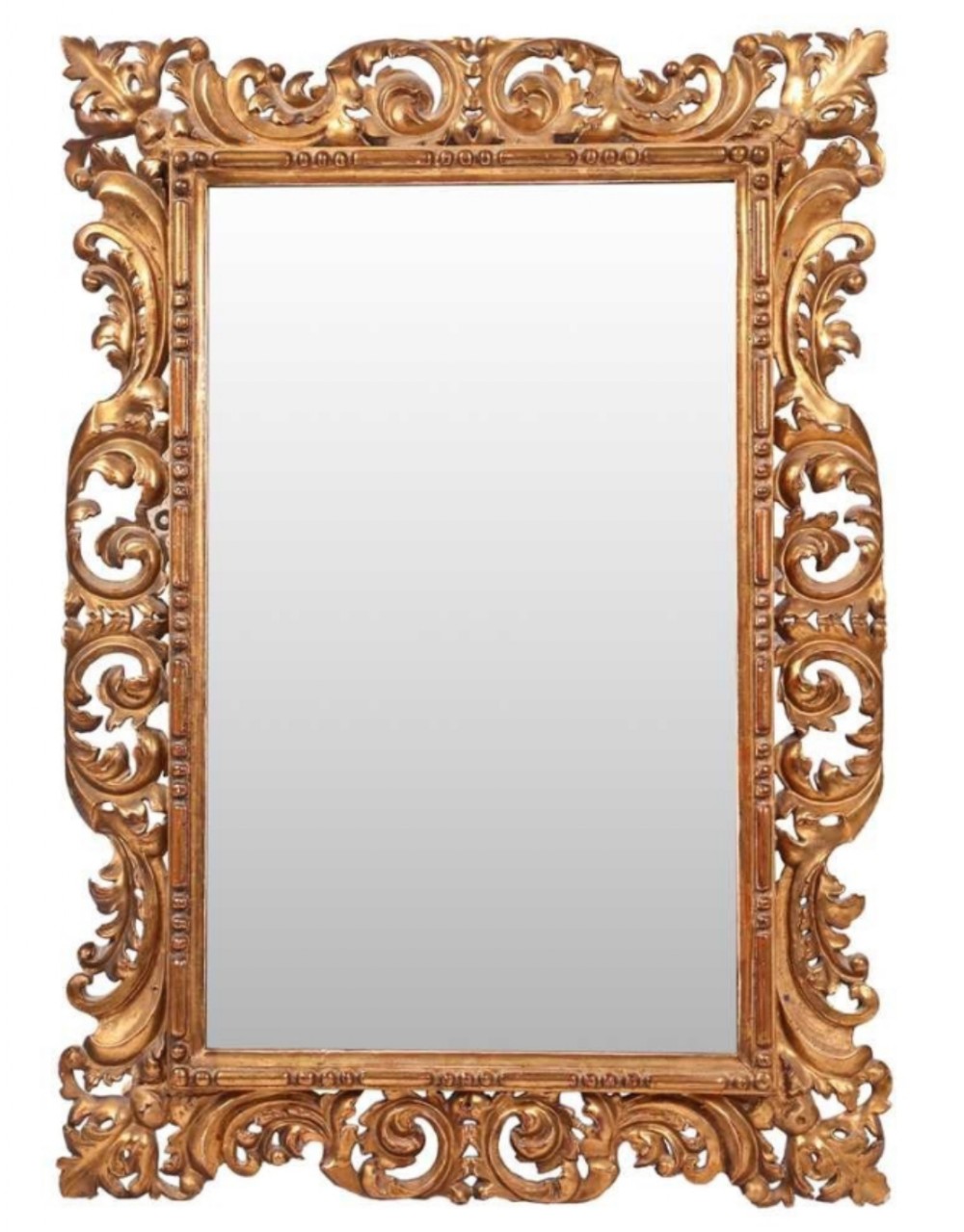 A florentine carved giltwood wall mirror 