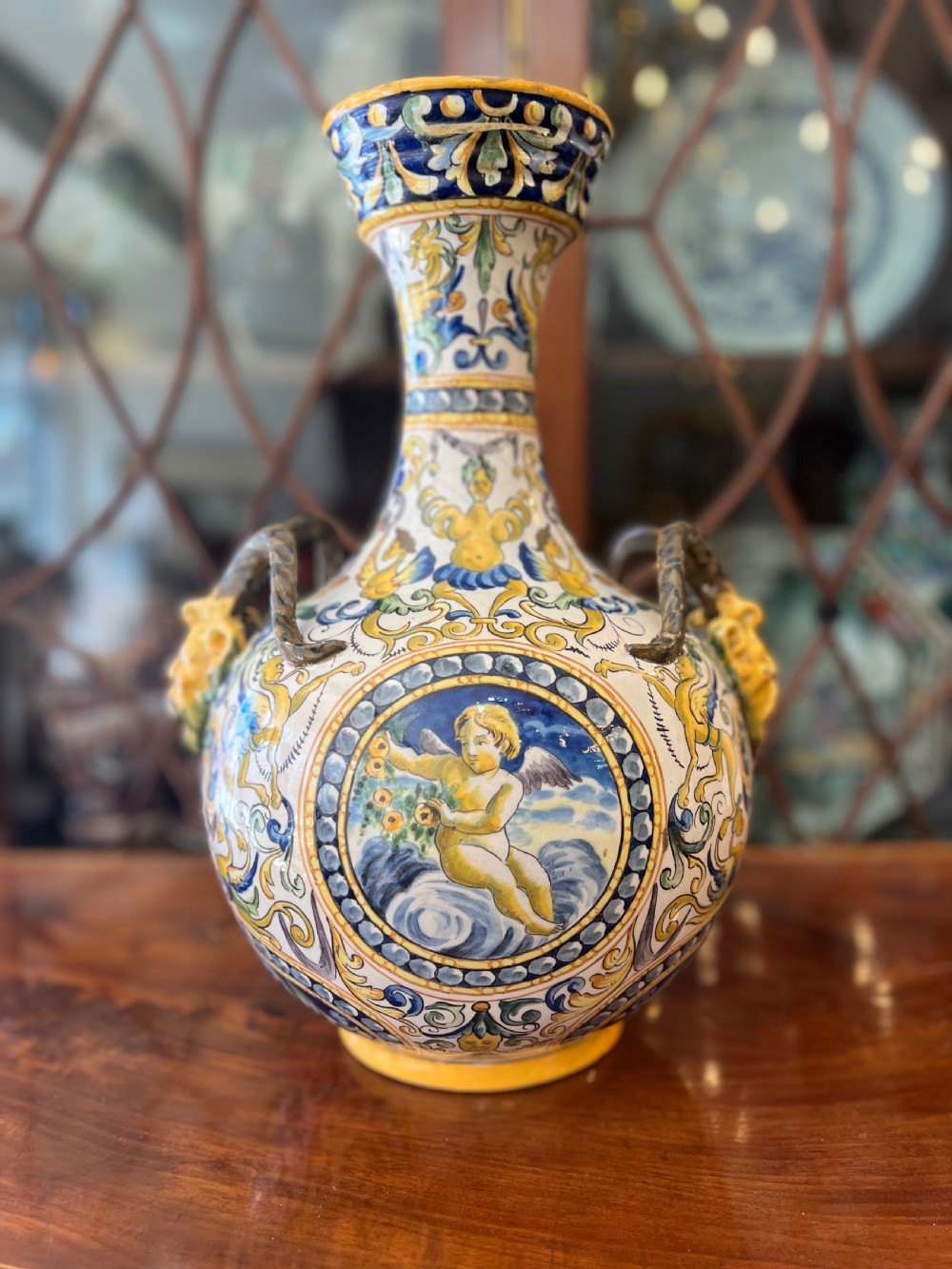 Large Italian maiolica vase  View II