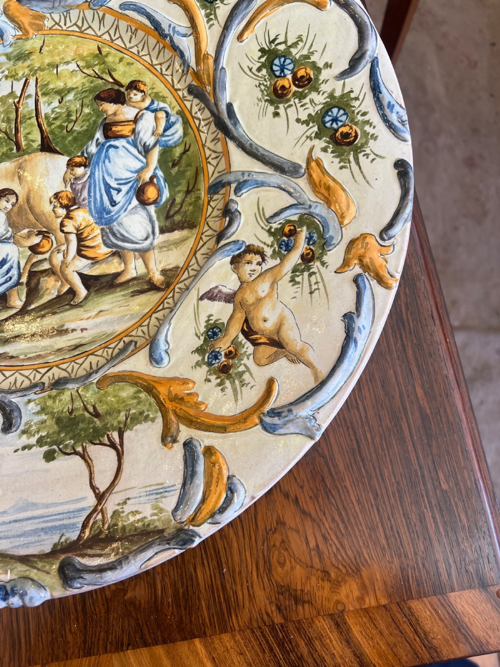 Large Italian Maiolica Charger  View II