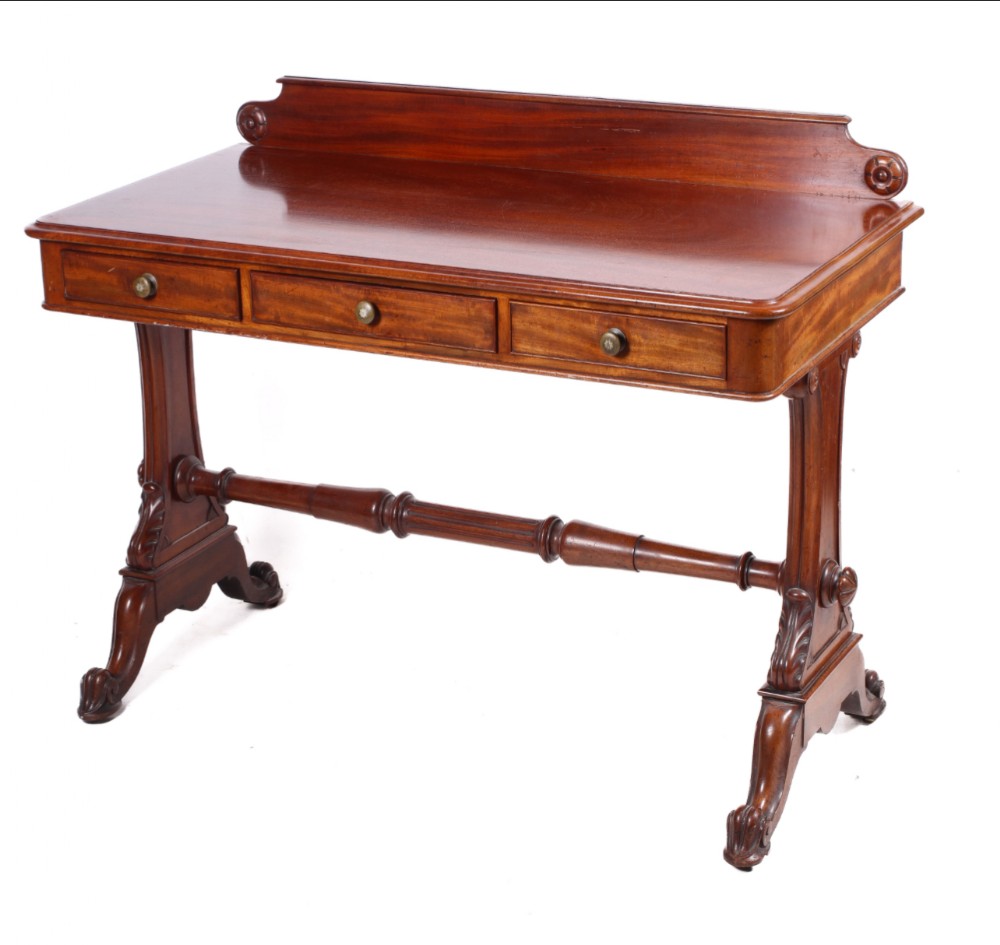 Mahogany writing table by T & G Seddon Bond Street C1860s 