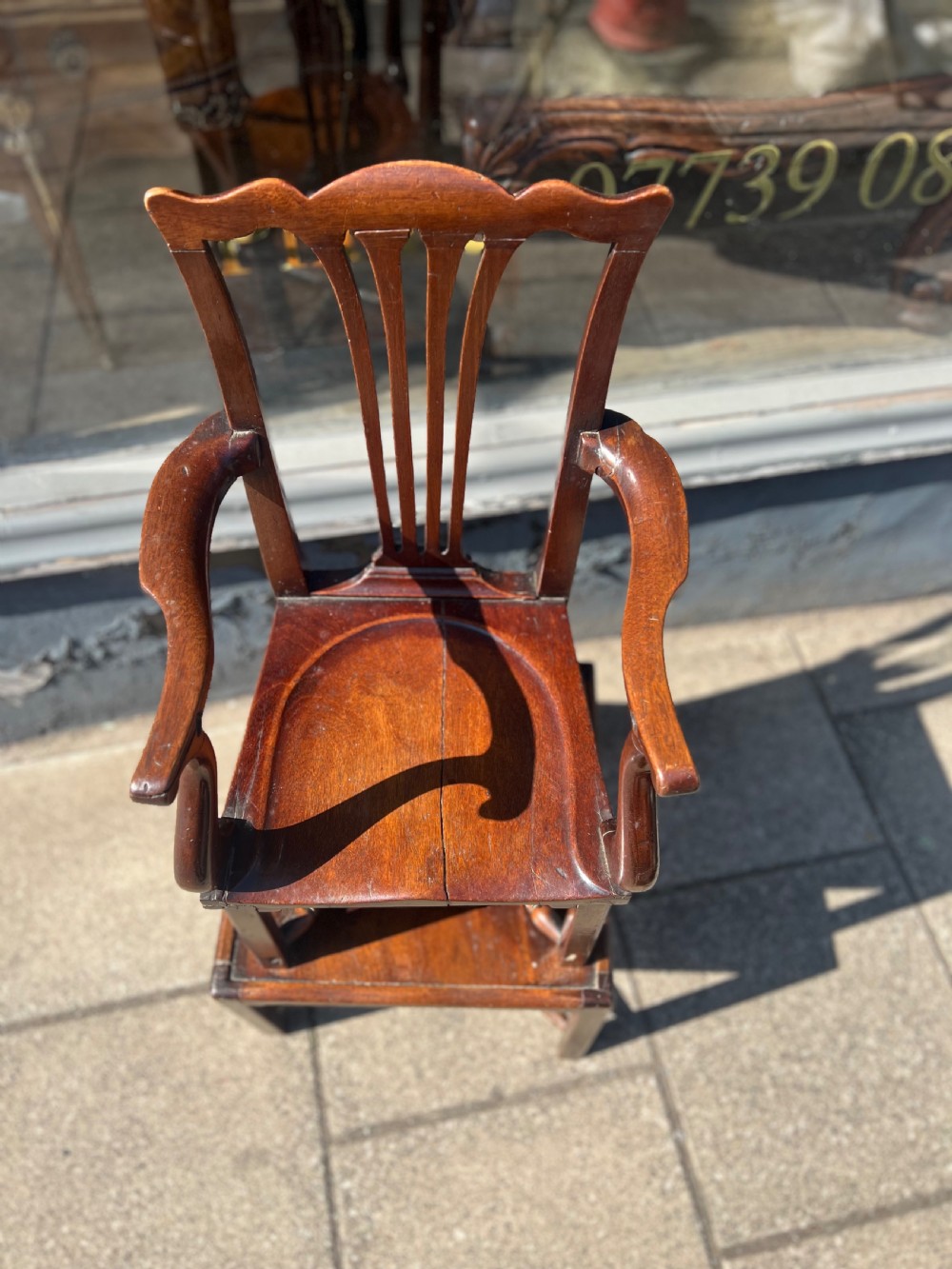 Georgian Child's chair on stand in the Chippendale manner View IV