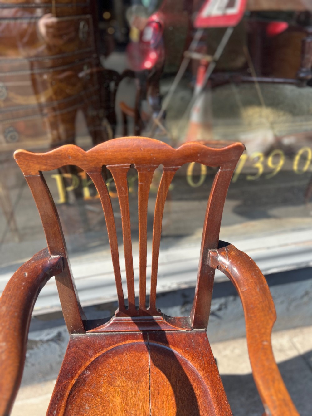 Georgian Child's chair on stand in the Chippendale manner View VI