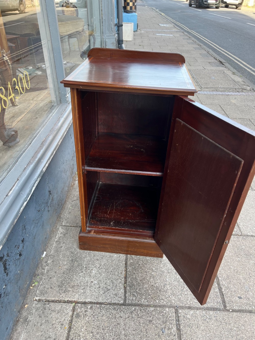 C19th inlaid bedside cupboard  View III