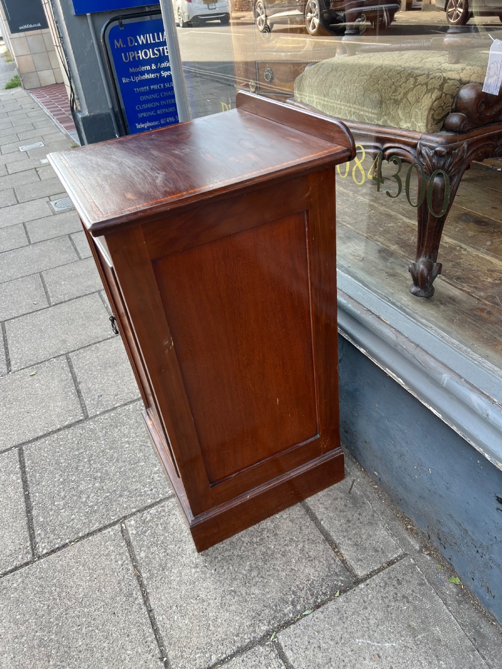 C19th inlaid bedside cupboard  View IV