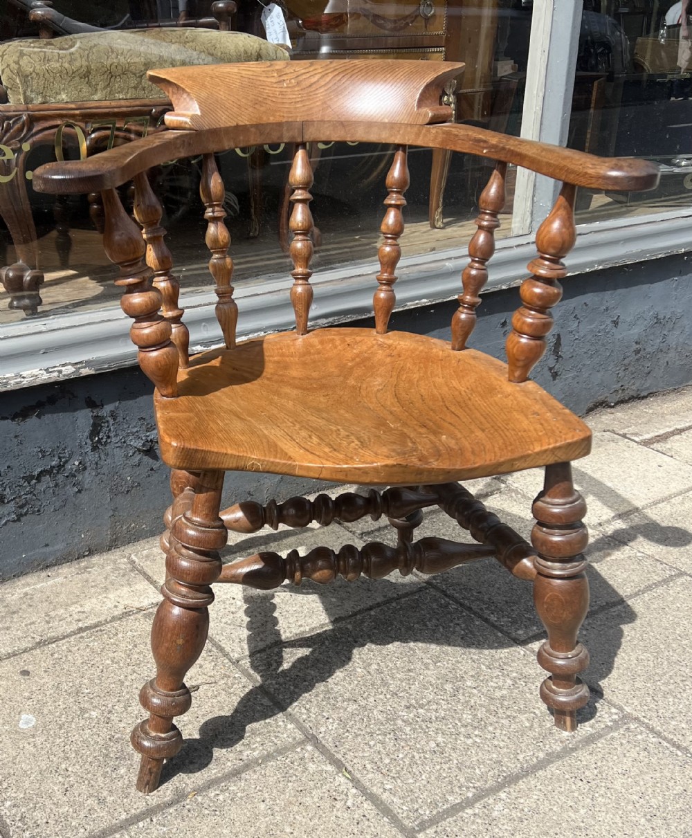 C19th elm captains chair 