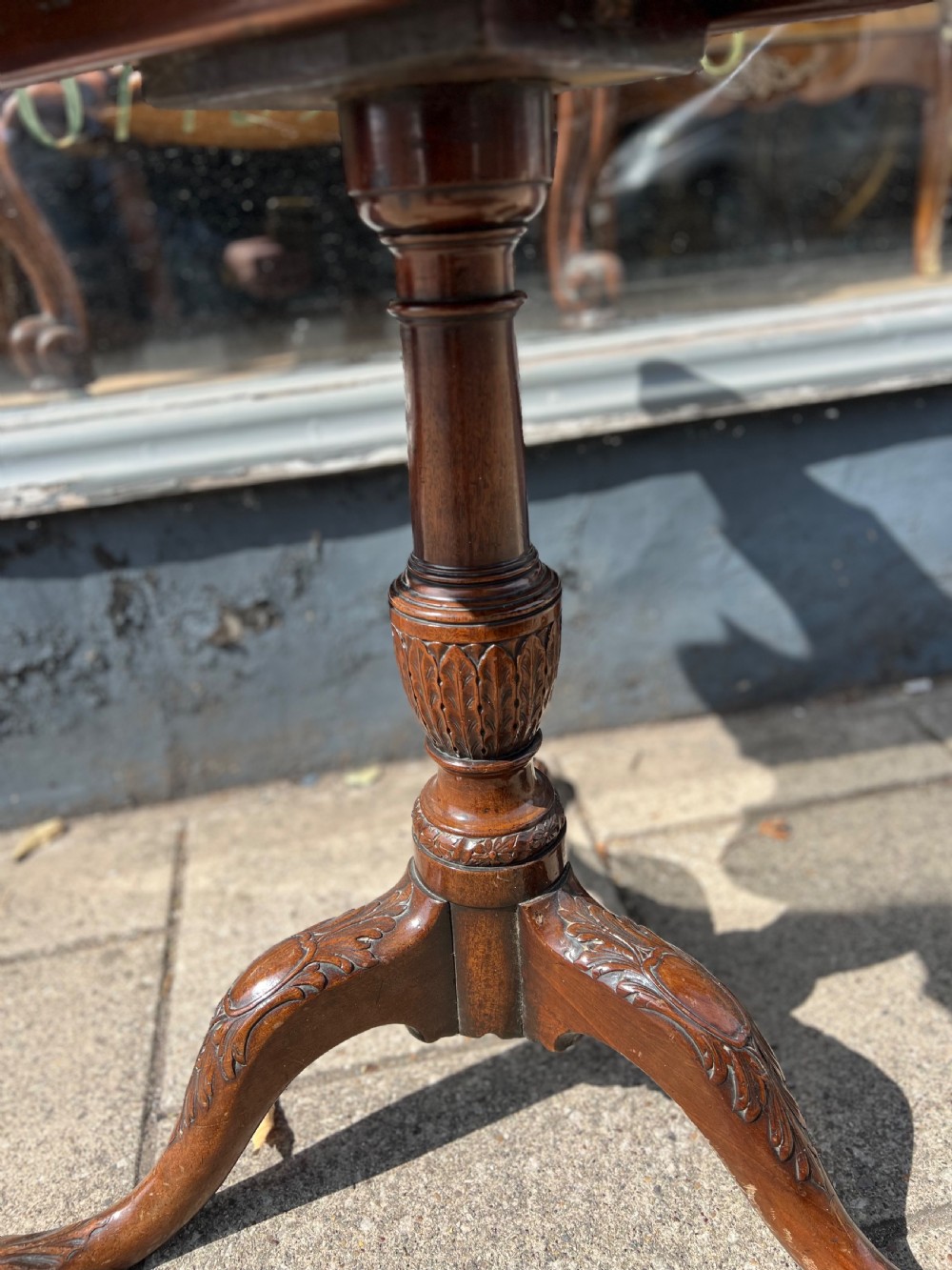 C18th scalloped topped tripod table  View IV