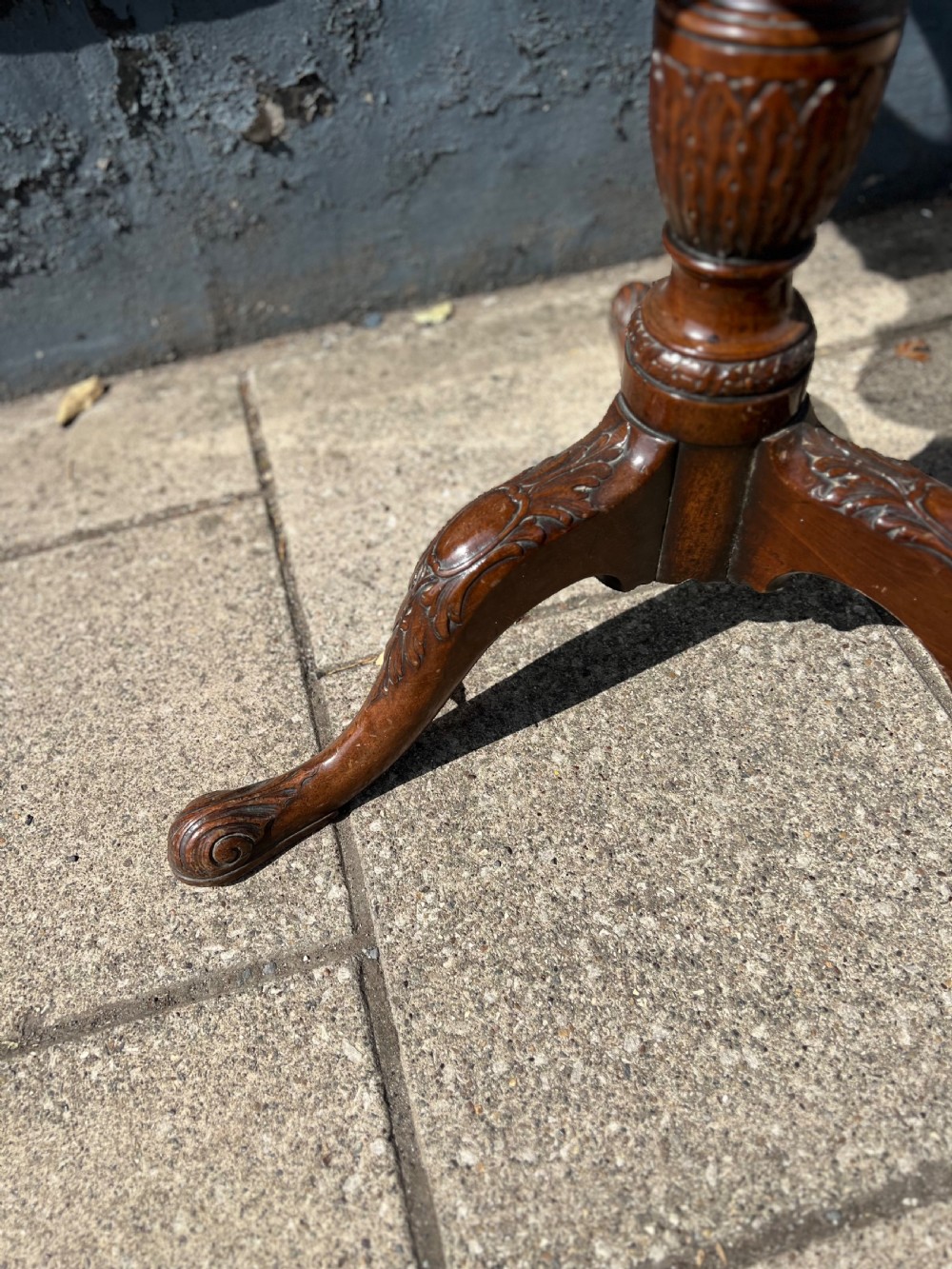 C18th scalloped topped tripod table  View VI