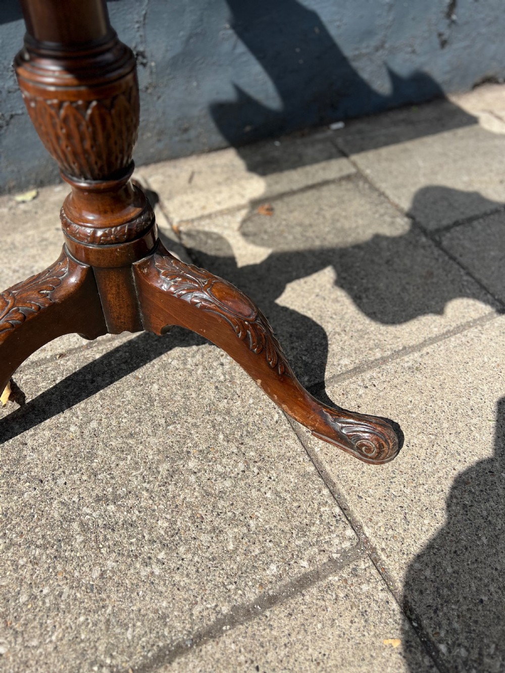C18th scalloped topped tripod table  View VII