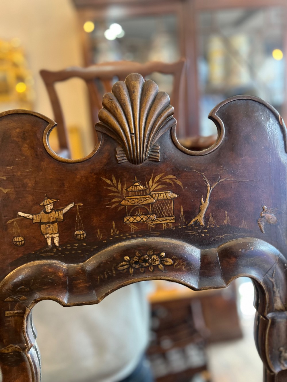 C19th chinoiserie wall mirror  View II