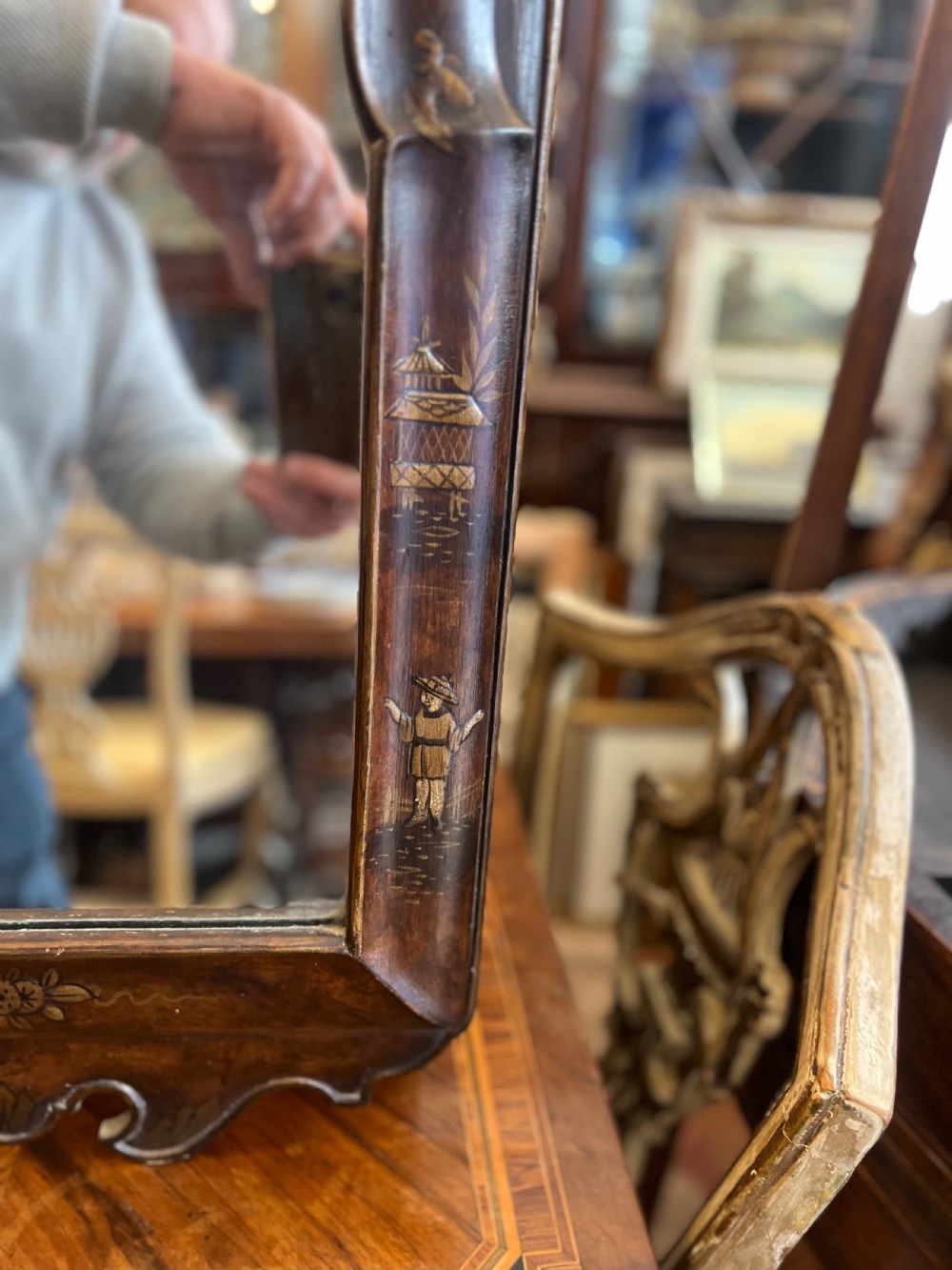 C19th chinoiserie wall mirror  View VIII