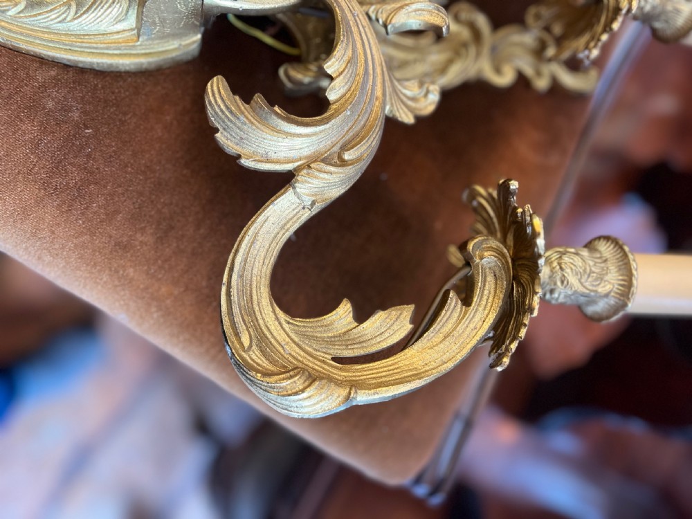 Pair of three branch rococo wall lights  View VII