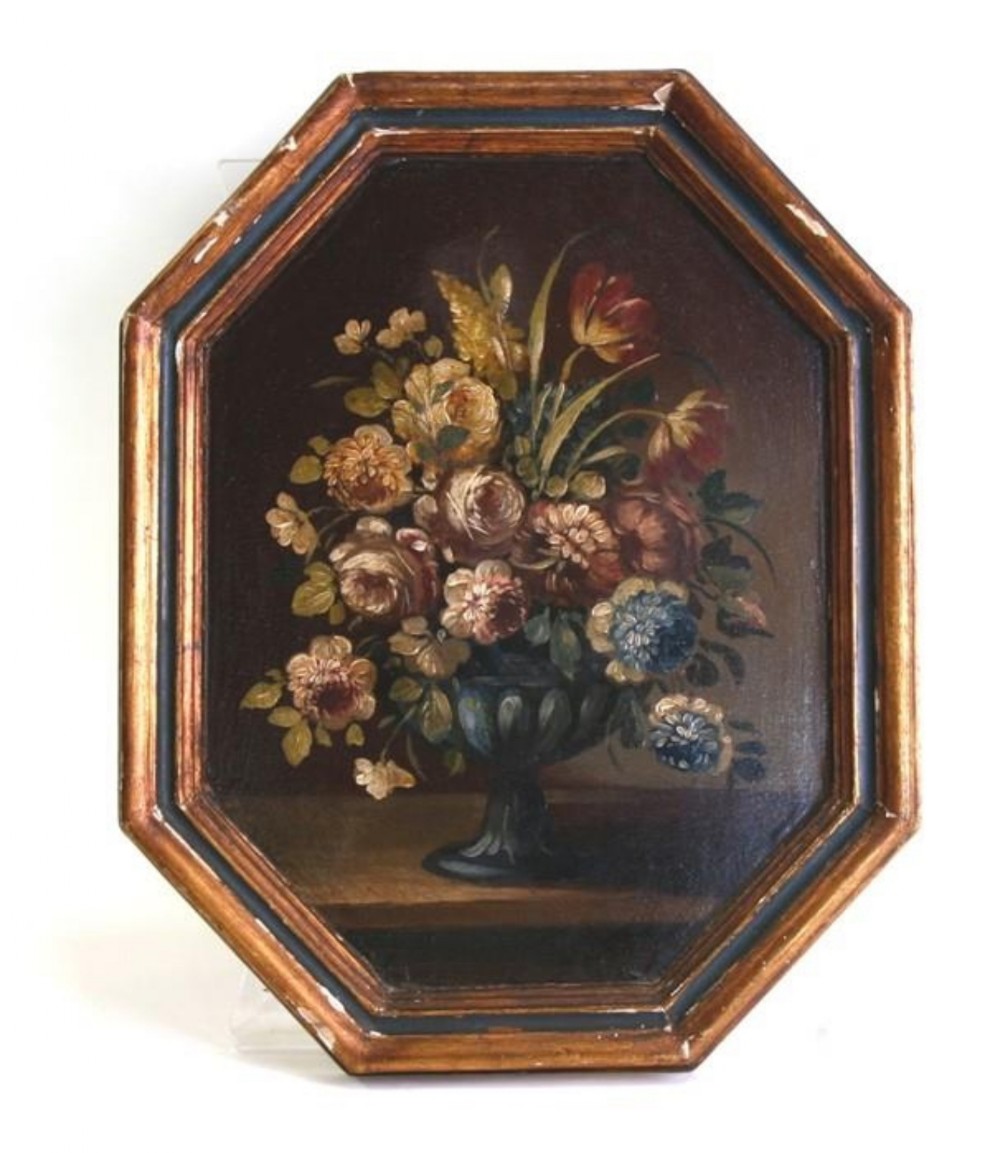 Dutch still life of flowers oil painting on board 