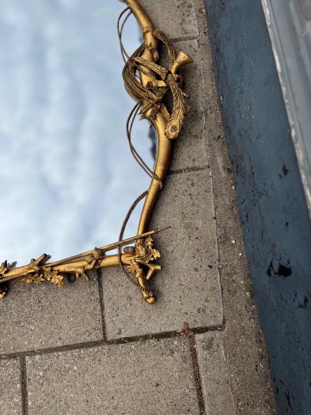 Gilded wall mirror by Charles Nosetti  View IV