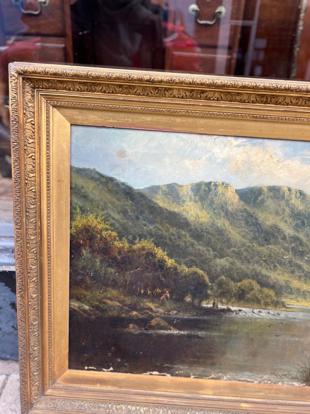 Oil painting on canvas of highland landscape scene by William Langley (1852-1922) View III