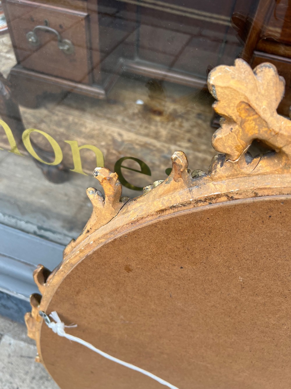 Pair of carved giltwood oval mirrors  View XVIII