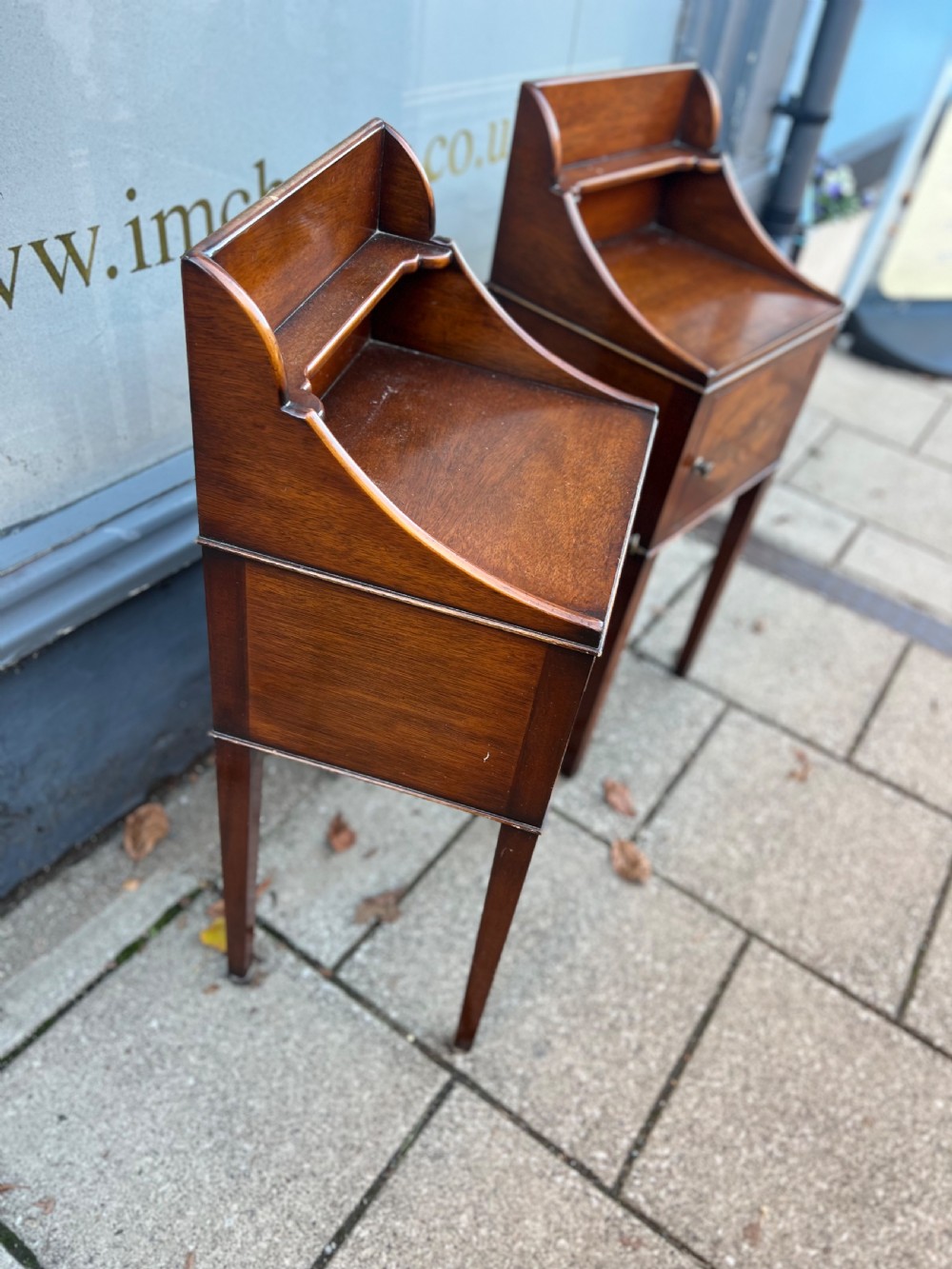A pair of mahogany bedside cupboards  View IV