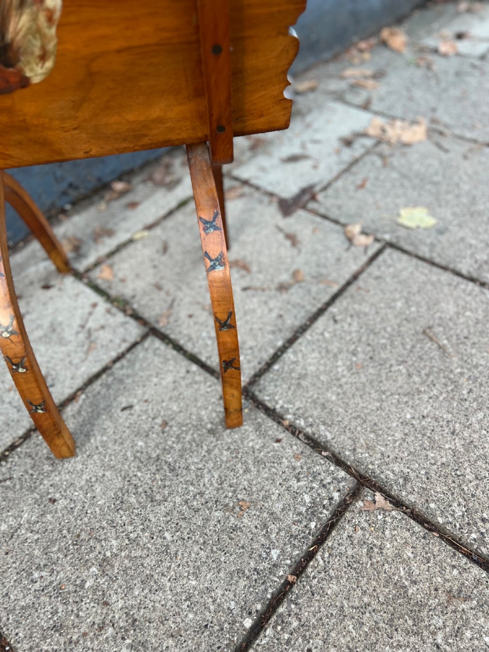 C19th walnut painted magazine rack  View VI