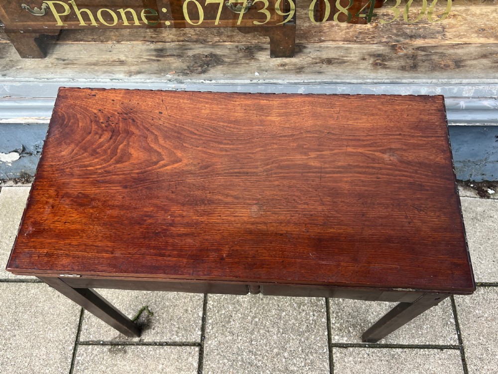 C18th mahogany Chinese Chippendale tea table  View IX
