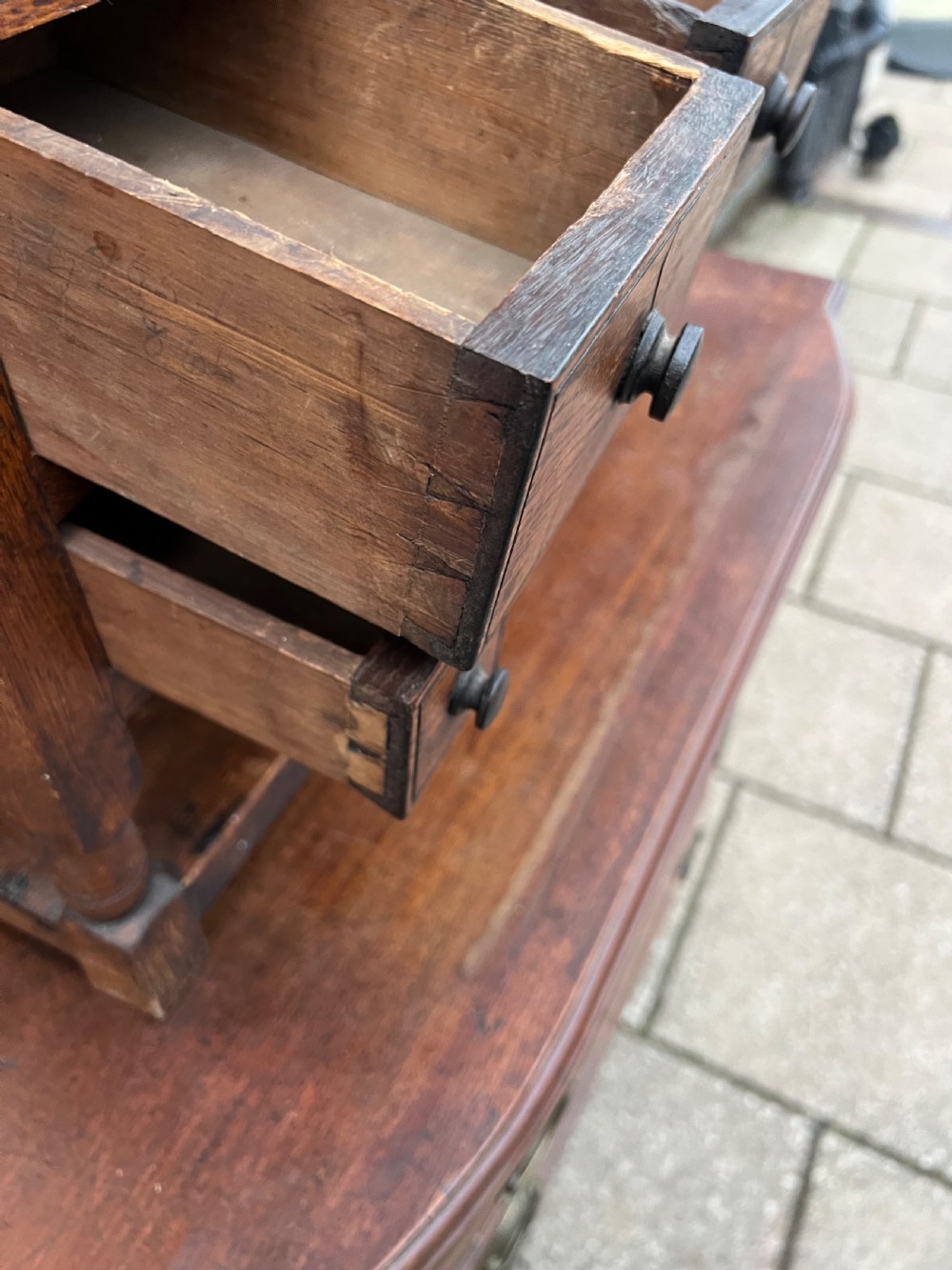 Miniature apprentice made oak dresser  View III