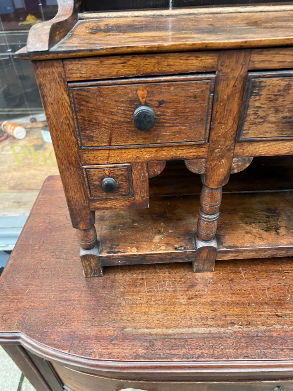 Miniature apprentice made oak dresser  View IV