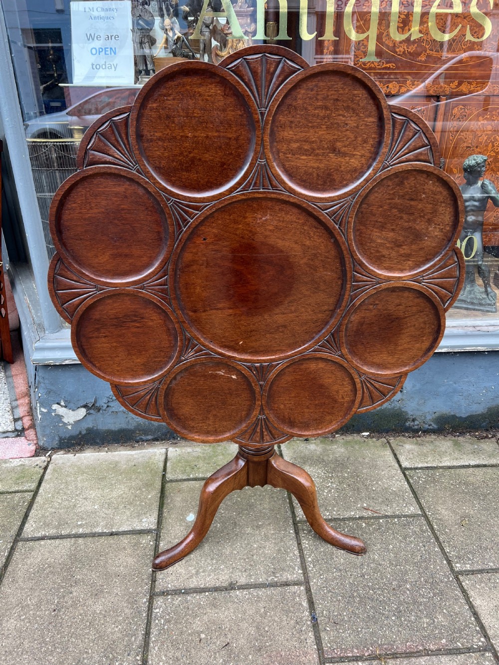 Georgian mahogany Chippendale supper table  View II