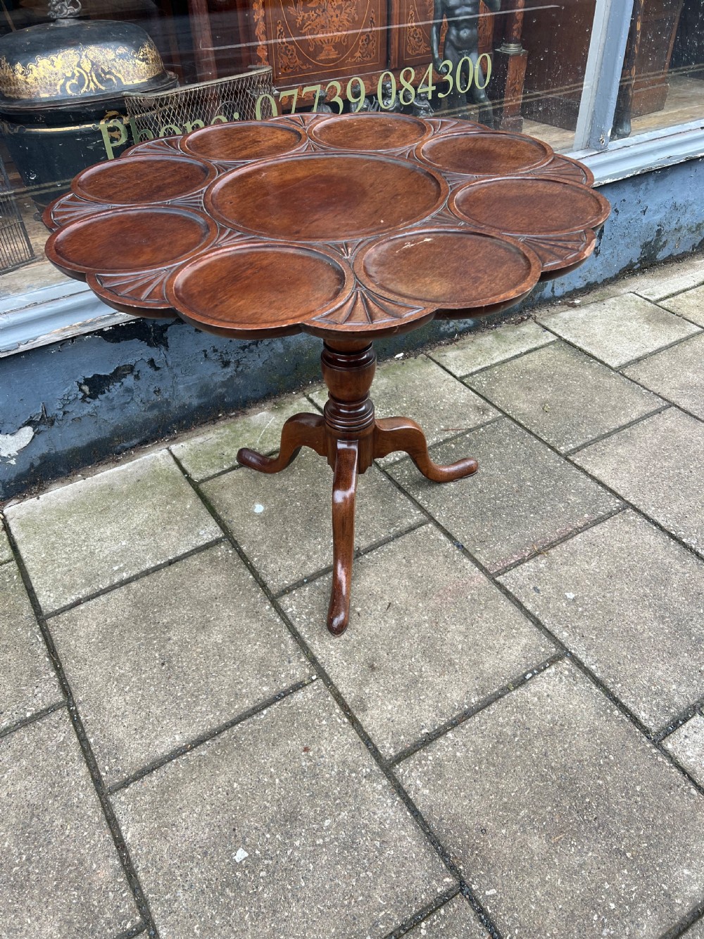 Georgian mahogany Chippendale supper table  View VI
