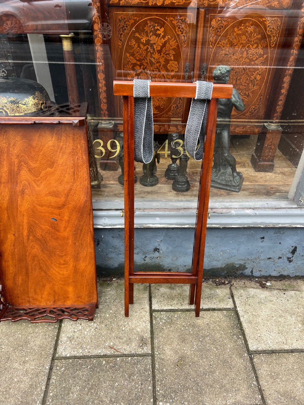 1930s  fretwork mahogany tray on stand in the Chippendale manner  View IV