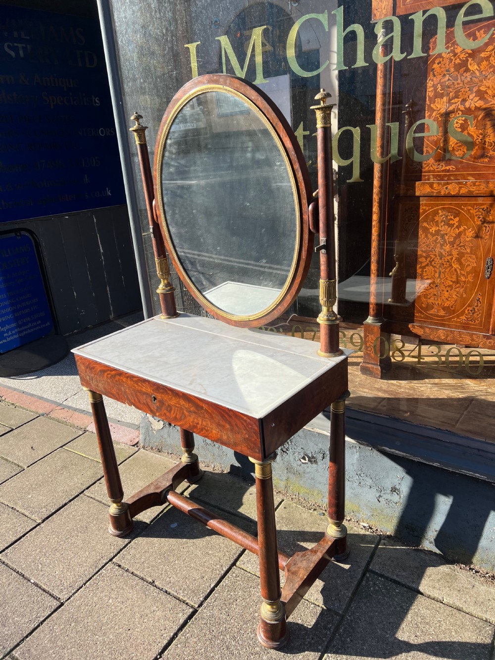 French Empire mahogany and ormolu dressing table  View IV