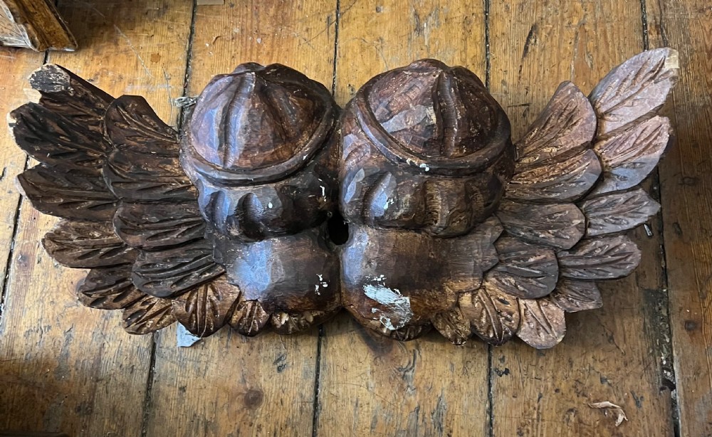 C19th carved cherub heads  View II